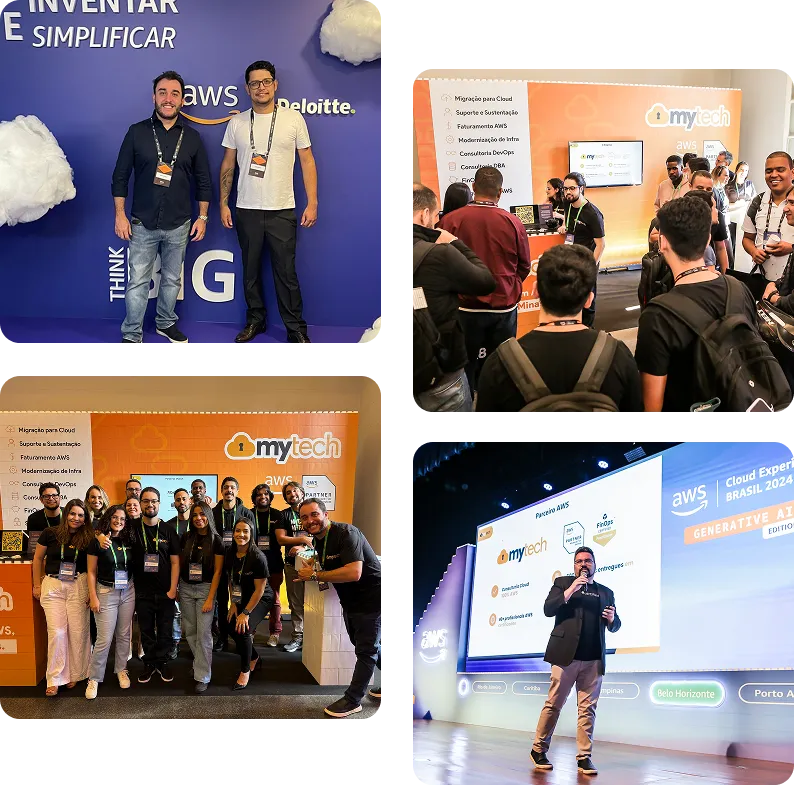 Conjunto de 4 imagens de pessoas da Mytech.